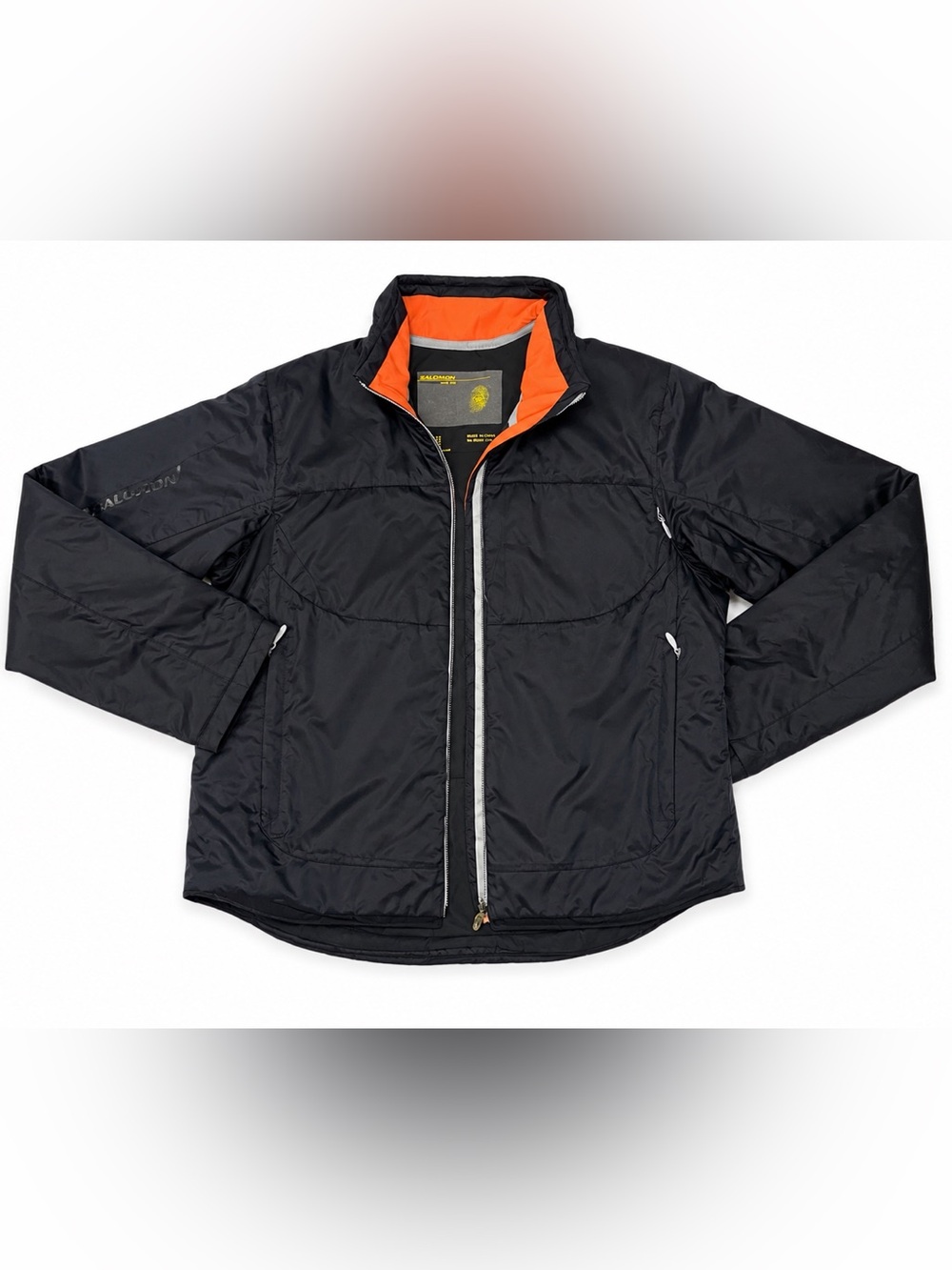 Salomon Women’s XL PrimaLoft Insulated Jacket Black Orange Y2K Techwear